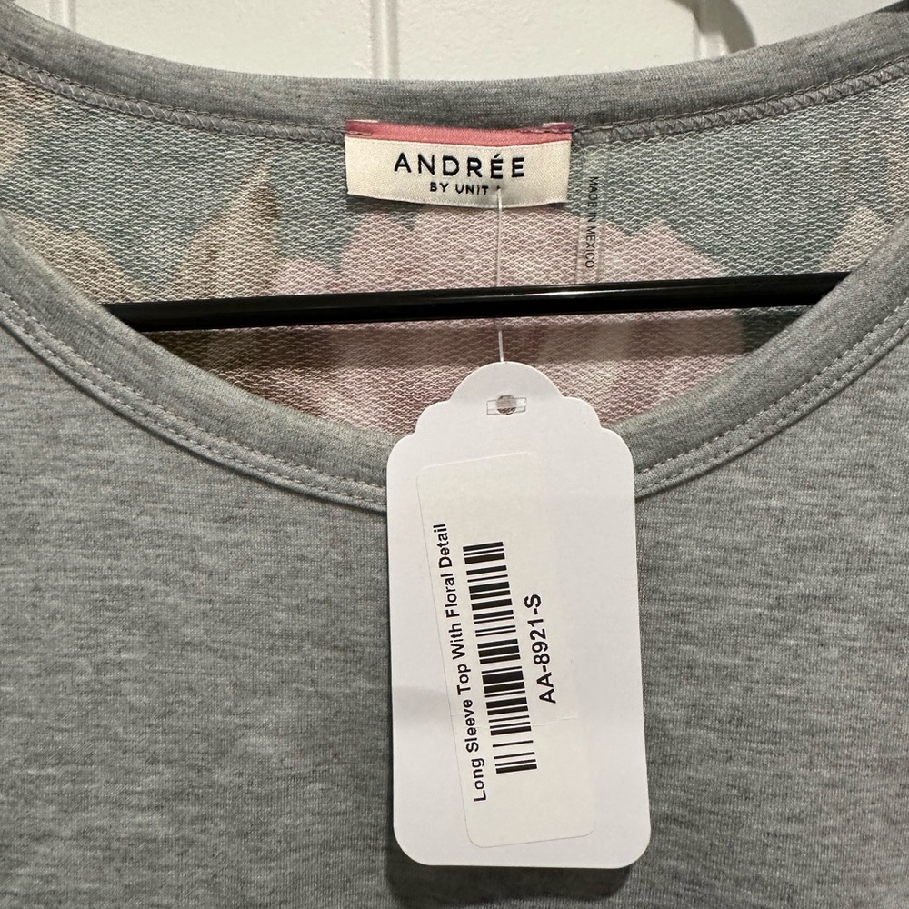 ANDREE BY UNIT Graphic Gray and Green shirt - Picture 2 of 2